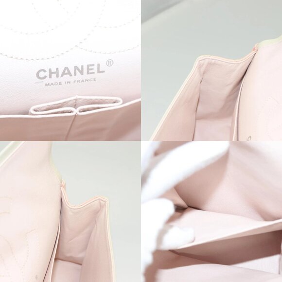 CHANEL Matelasse 2.55 Double Flap Chain Gradient Bag Lamb Skin CC Auth 129232 - Picture 14 of 15